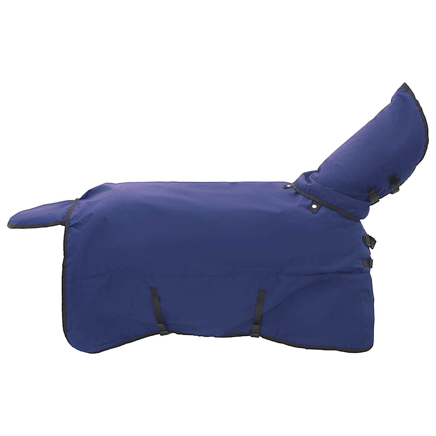 Coperta per Cavalli Verde Scuro e Nero 75 cm Poliestere