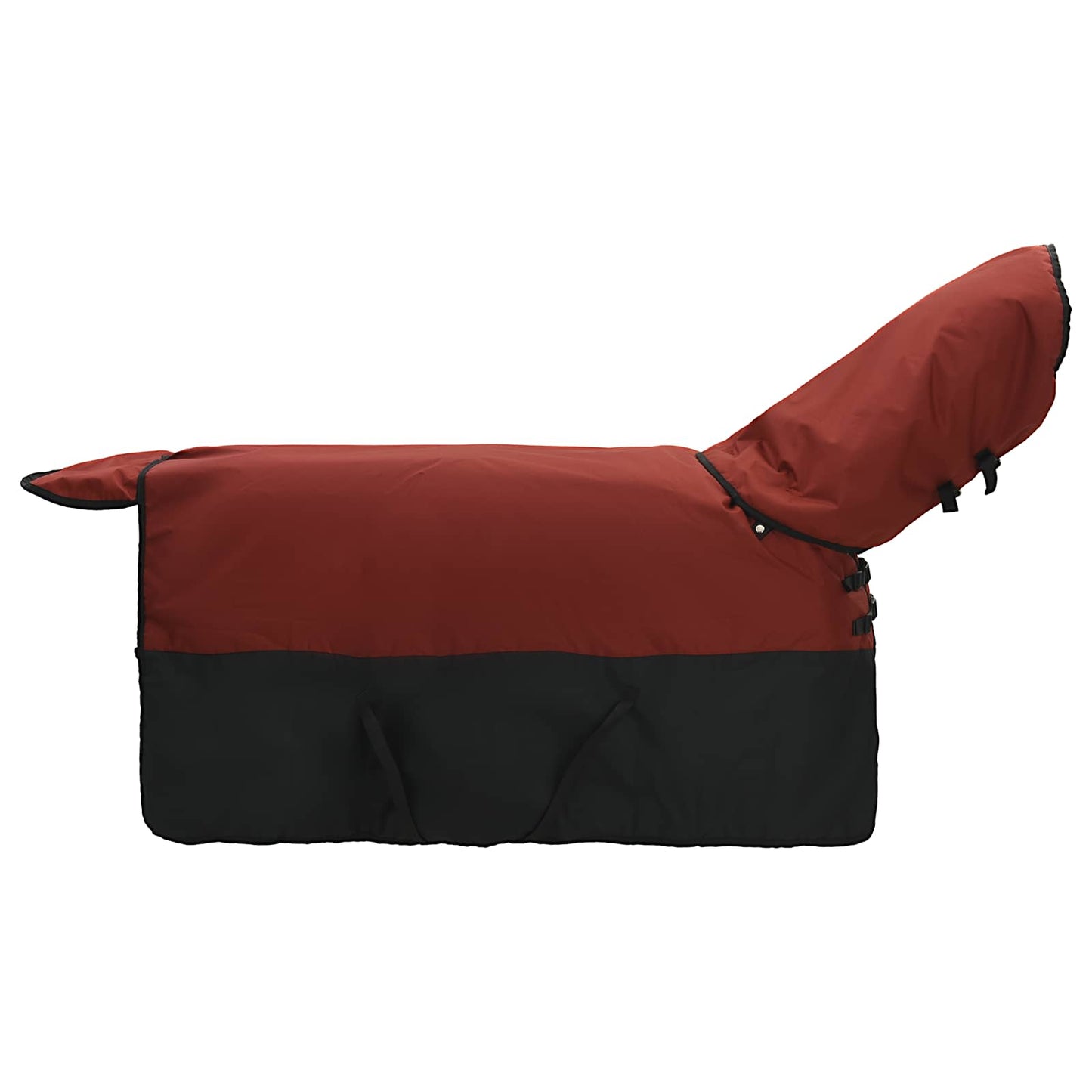 Coperta per Cavalli Verde Scuro e Nero 145 cm Poliestere