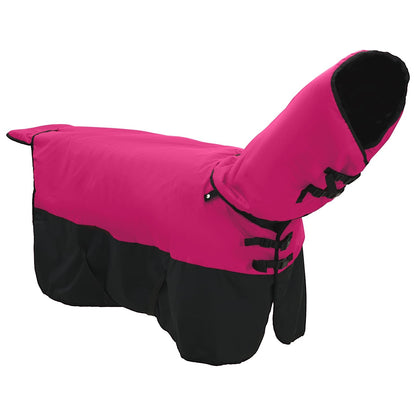 Coperta per Cavalli Rosa e Nero 75 cm Poliestere