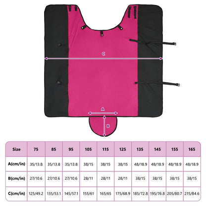 Coperta per Cavalli Rosa e Nero 85 cm Poliestere