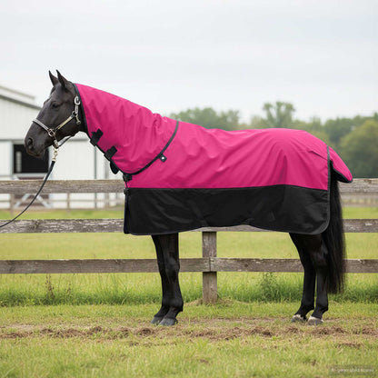Coperta per Cavalli Rosa e Nero 95 cm Poliestere | homemem39