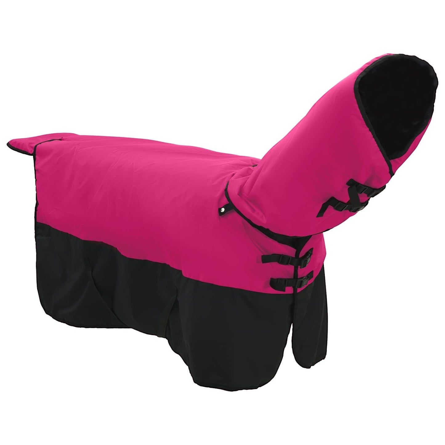 Coperta per Cavalli Rosa e Nero 115 cm Poliestere