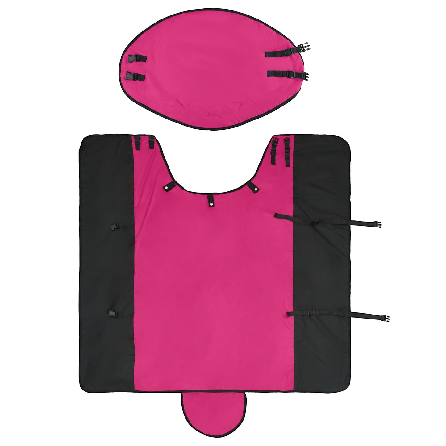 Coperta per Cavalli Rosa e Nero 115 cm Poliestere