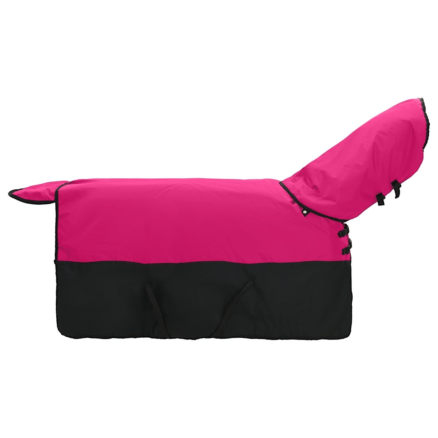 Coperta per Cavalli Rosa e Nero 135 cm Poliestere
