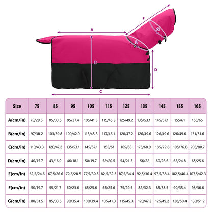Coperta per Cavalli Rosa e Nero 155 cm Poliestere | homemem39