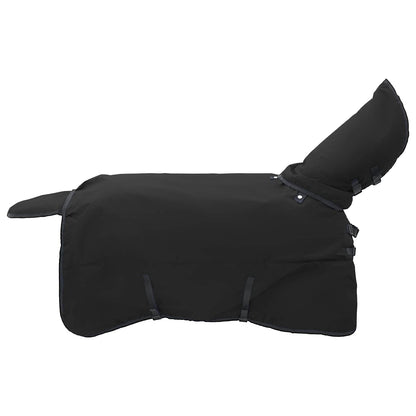 Coperta per Cavalli Verde Scuro e Nero 155 cm Poliestere
