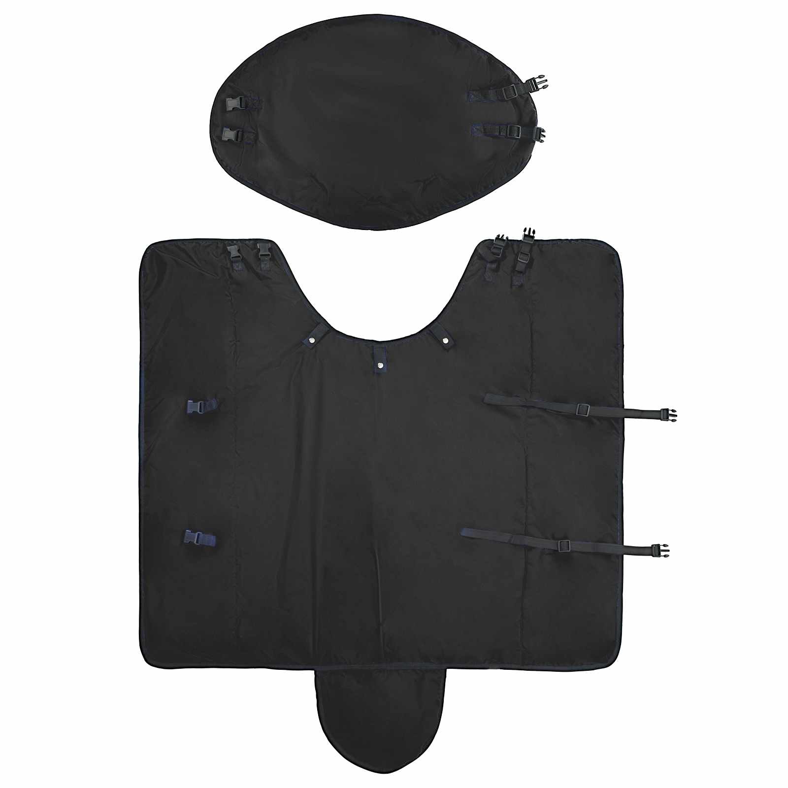Coperta per Cavalli Verde Scuro e Nero 155 cm Poliestere | homemem39