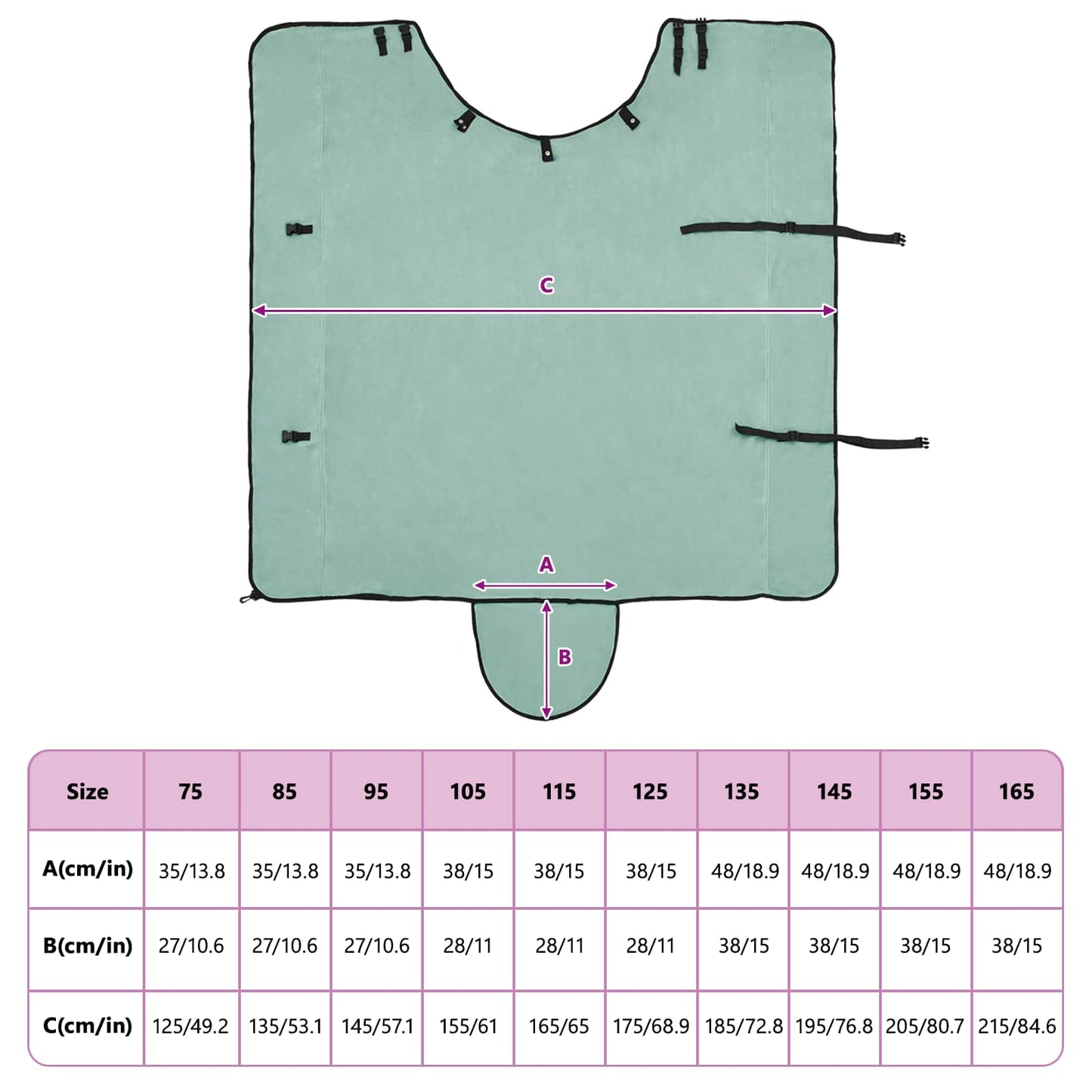Coperta per Cavalli Verde speciale 135 cm Poliestere | homemem39
