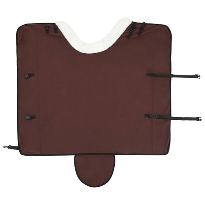 Coperta per Cavalli Marrone Scuro Completo 145 cm Felpa in pile