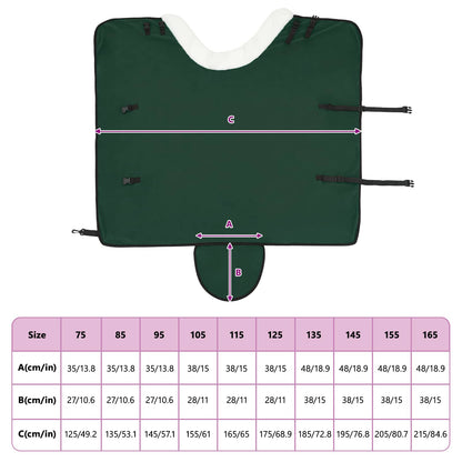 Coperta per Cavalli Verde scuro completo 75 cm Felpa in pile | homemem39