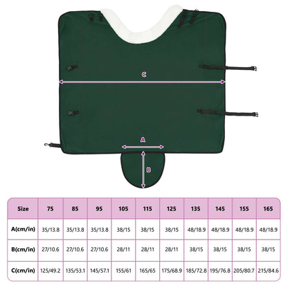 Coperta per Cavalli Verde scuro completo 165 cm Felpa in pile | homemem39