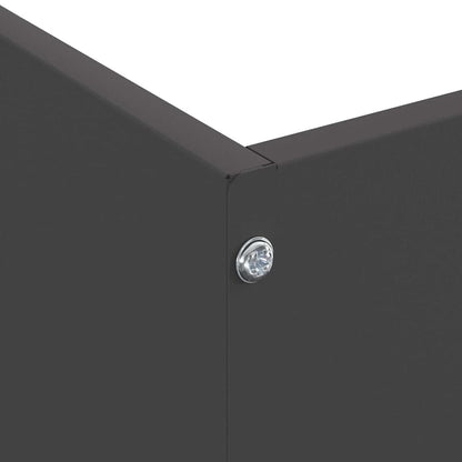 Bordura per Prato 6 pcs Nero 50 x 50 x 13 cm Acciaio