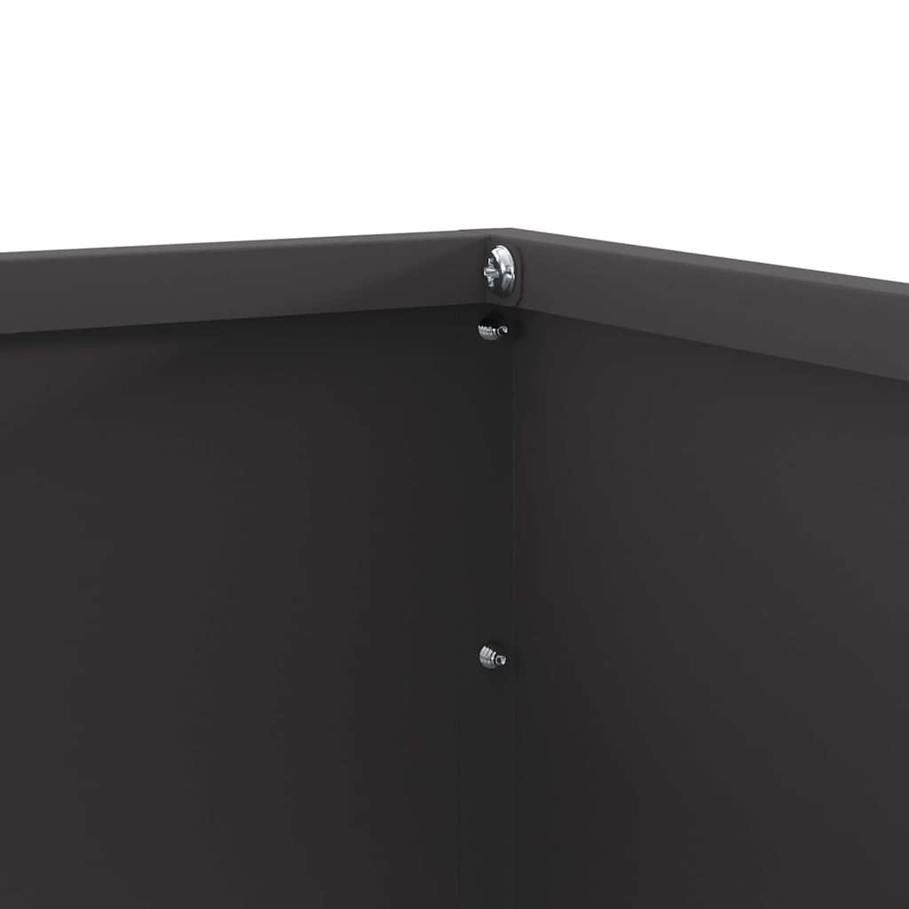 Bordura per Prato 6 pcs Nero 50 x 50 x 13 cm Acciaio