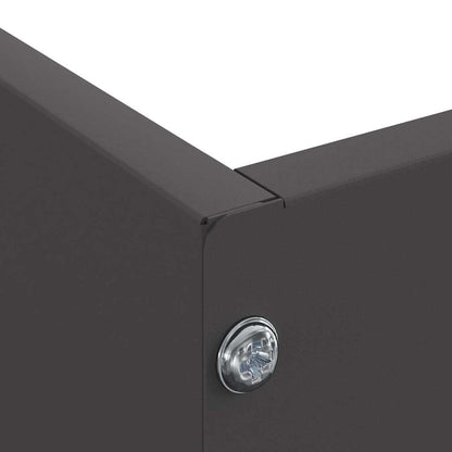 Bordura per Prato 6 pcs Nero 60 x 60 x 13 cm Acciaio