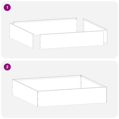 Bordura per Prato 6 pcs Bianco 60 x 60 x 13 cm Acciaio