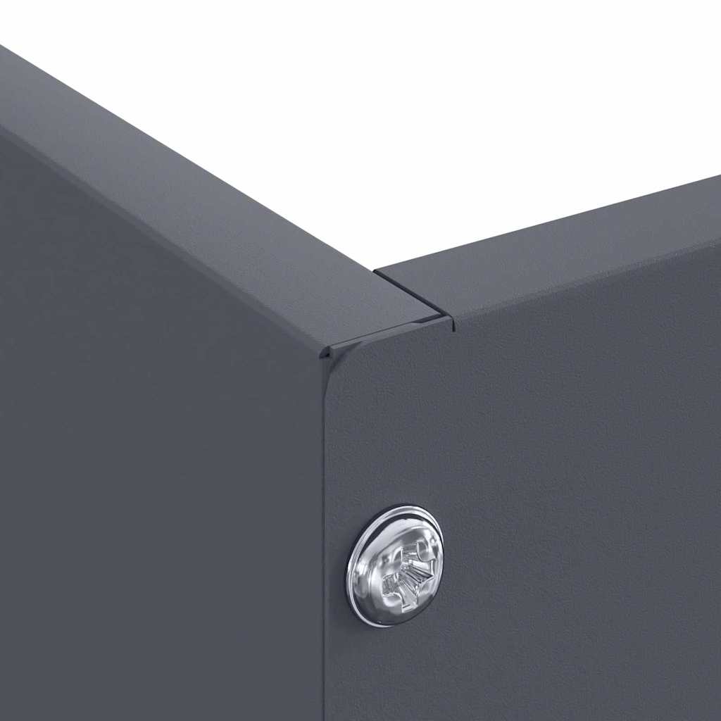 Bordura per Prato 6 pcs Antracite 60 x 60 x 13 cm Acciaio