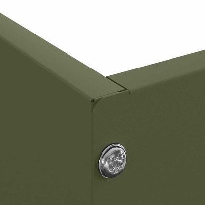 Bordura per Prato Verde oliva 60 x 60 x 13 cm Acciaio