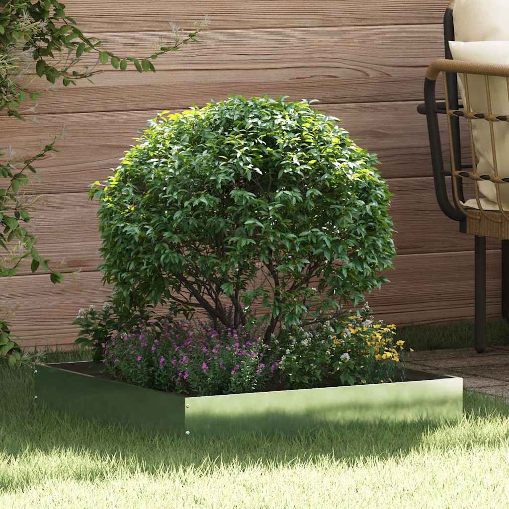 Bordura per Prato 6 pcs Argento 60 x 60 x 13 cm Acciaio zincato