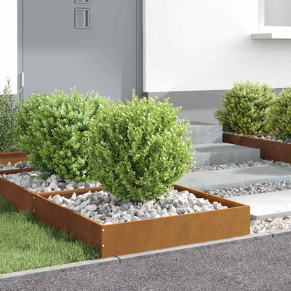 Bordura per Prato 6 pcs Ruggine 60 x 60 x 13 cm