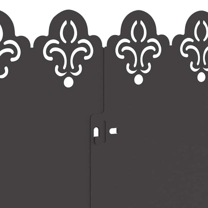 Bordure per prato 30 pcs Nero 103 x 0,05 x 22 cm Acciaio