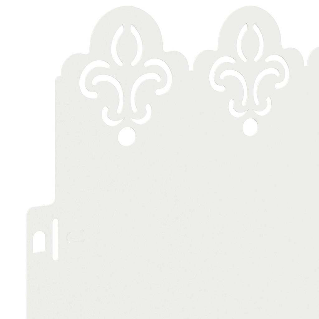 Bordure per prato 10 pcs Bianco 103 x 0,05 x 22 cm Acciaio