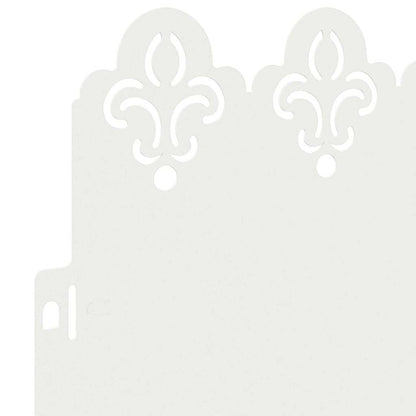 Bordure per prato 10 pcs Bianco 103 x 0,05 x 22 cm Acciaio