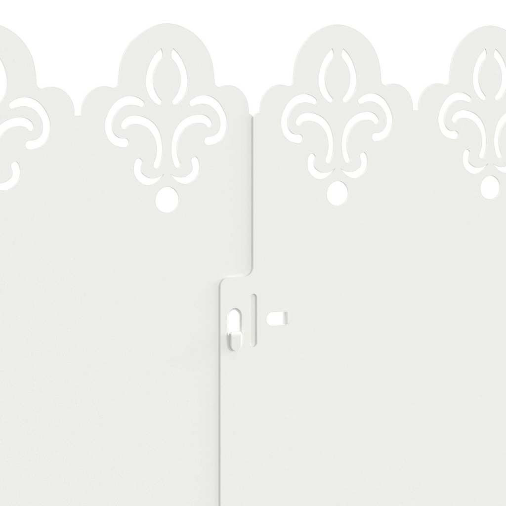 Bordure per prato 10 pcs Bianco 103 x 0,05 x 22 cm Acciaio