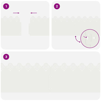 Bordure per prato 10 pcs Bianco 103 x 0,05 x 22 cm Acciaio