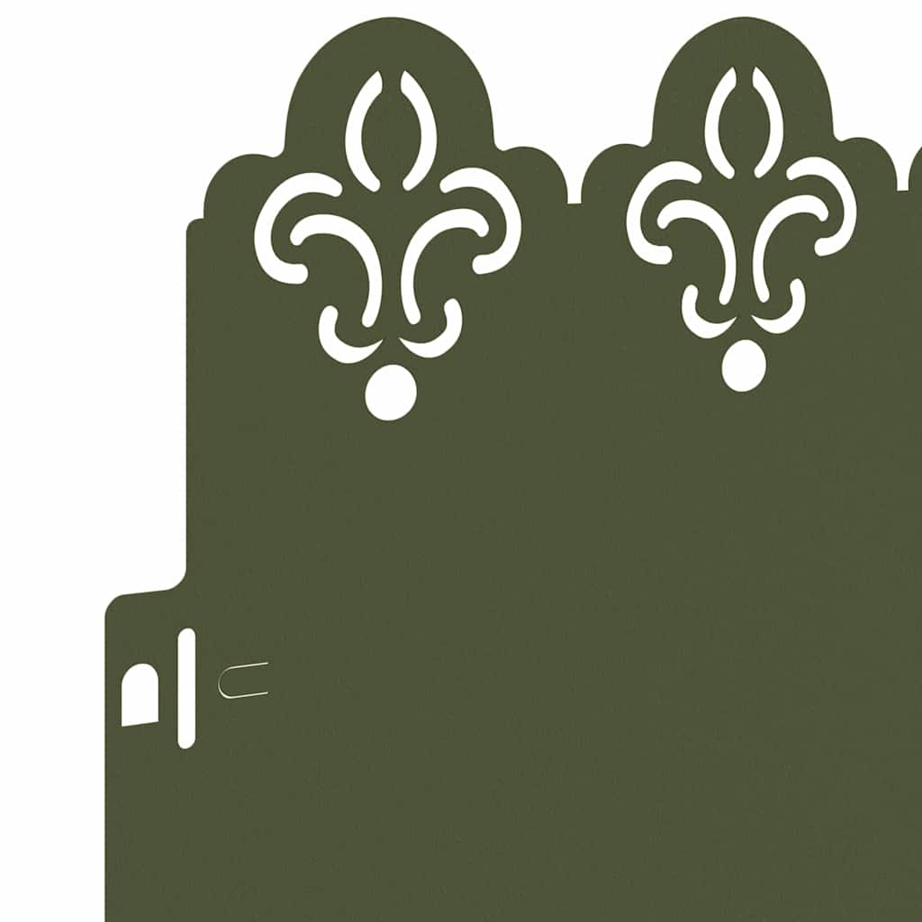 Bordure per prato 10 pcs Verde oliva 103 x 0,05 x 22 cm Acciaio