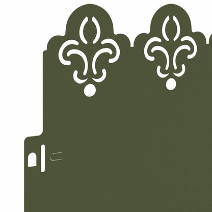 Bordure per prato 10 pcs Verde oliva 103 x 0,05 x 22 cm Acciaio