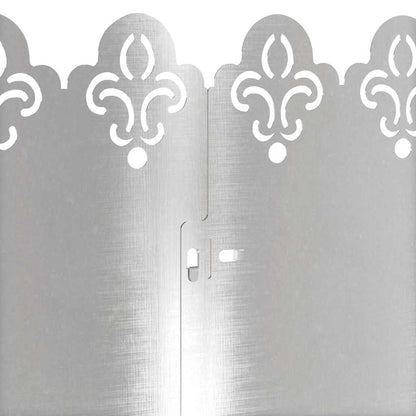 Bordure per prato 10 pcs Argento 103 x 0,05 x 22 cm