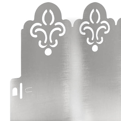 Bordure per prato 30 pcs Argento 103 x 0,05 x 22 cm