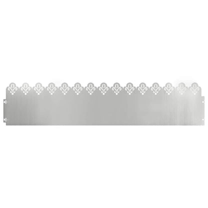 Bordure per prato 20 pcs Argento 103 x 0,05 x 22 cm