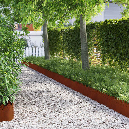 Bordure per prato 10 pcs Ruggine 103 x 0,05 x 22 cm | homemem39