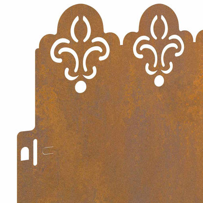 Bordure per prato 20 pcs Ruggine 103 x 0,05 x 22 cm