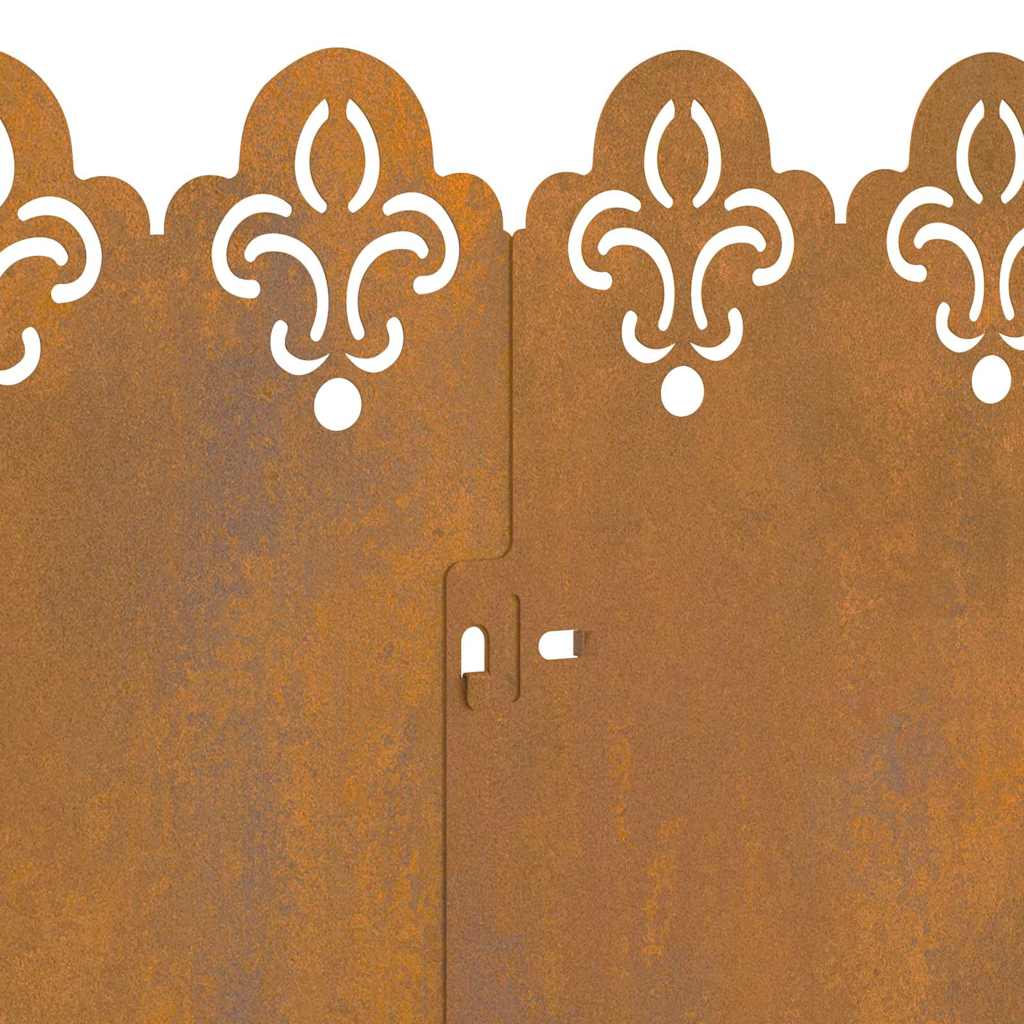 Bordure per prato 20 pcs Ruggine 103 x 0,05 x 22 cm