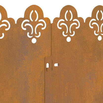 Bordure per prato 20 pcs Ruggine 103 x 0,05 x 22 cm