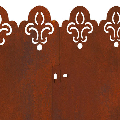 Bordure per prato 30 pcs Ruggine 103 x 0,05 x 22 cm | homemem39