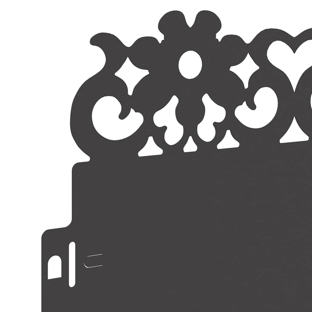 Bordure per prato 10 pcs Nero 103 x 0,05 x 22 cm Acciaio