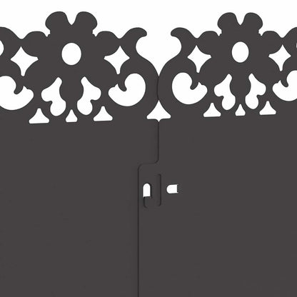 Bordure per prato 20 pcs Nero 103 x 0,05 x 22 cm Acciaio