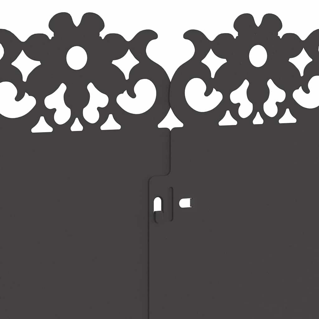 Bordure per prato 30 pcs Nero 103 x 0,05 x 22 cm Acciaio