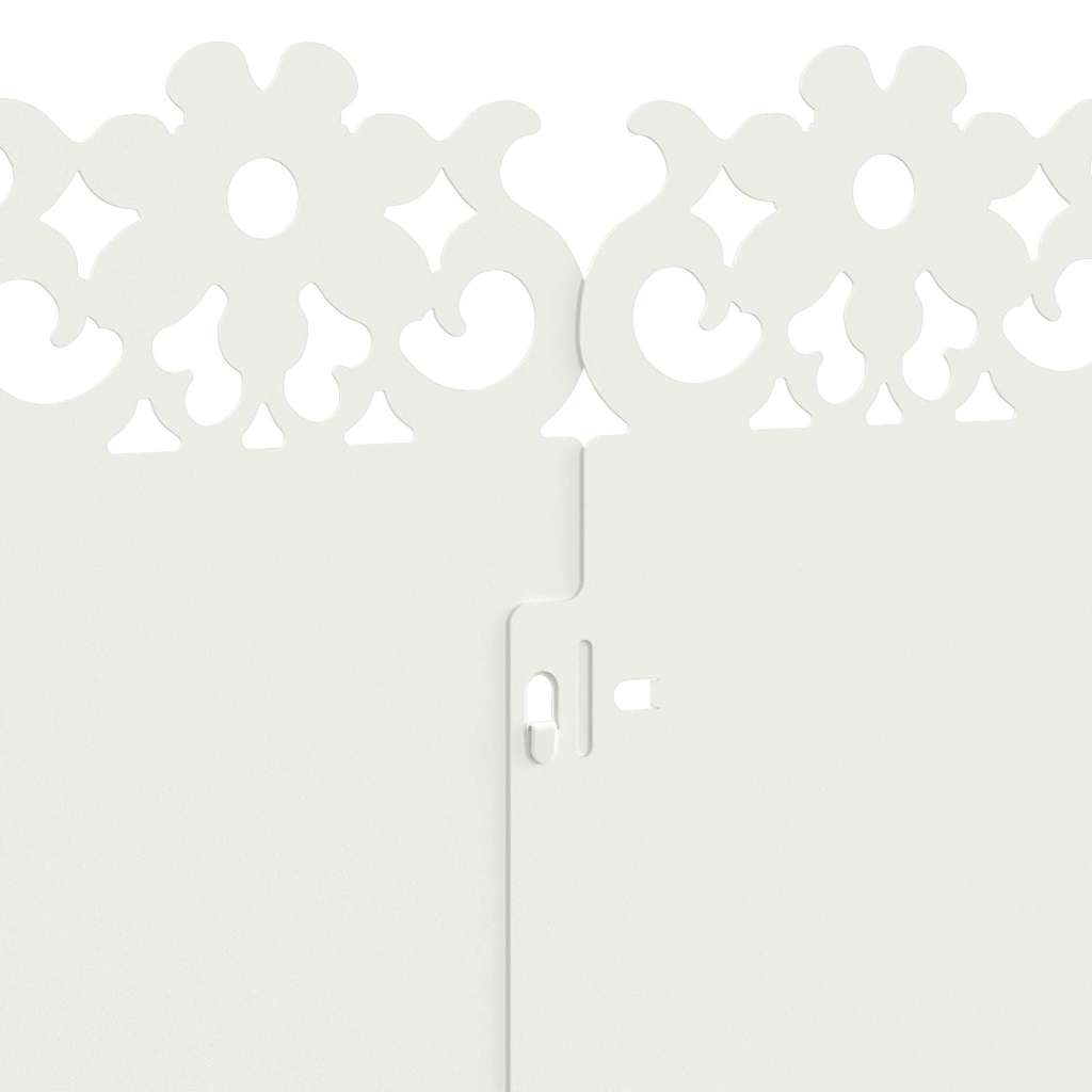 Bordure per prato 20 pcs Bianco 103 x 0,05 x 22 cm Acciaio
