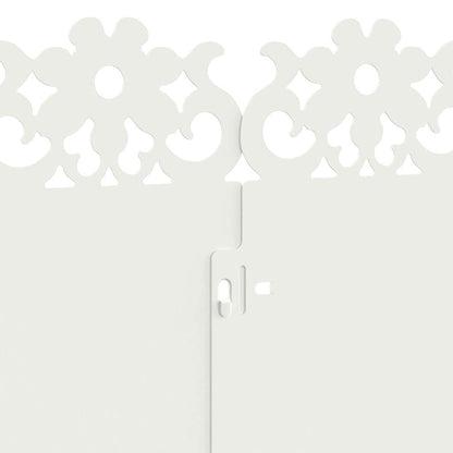 Bordure per prato 30 pcs Bianco 103 x 0,05 x 22 cm Acciaio