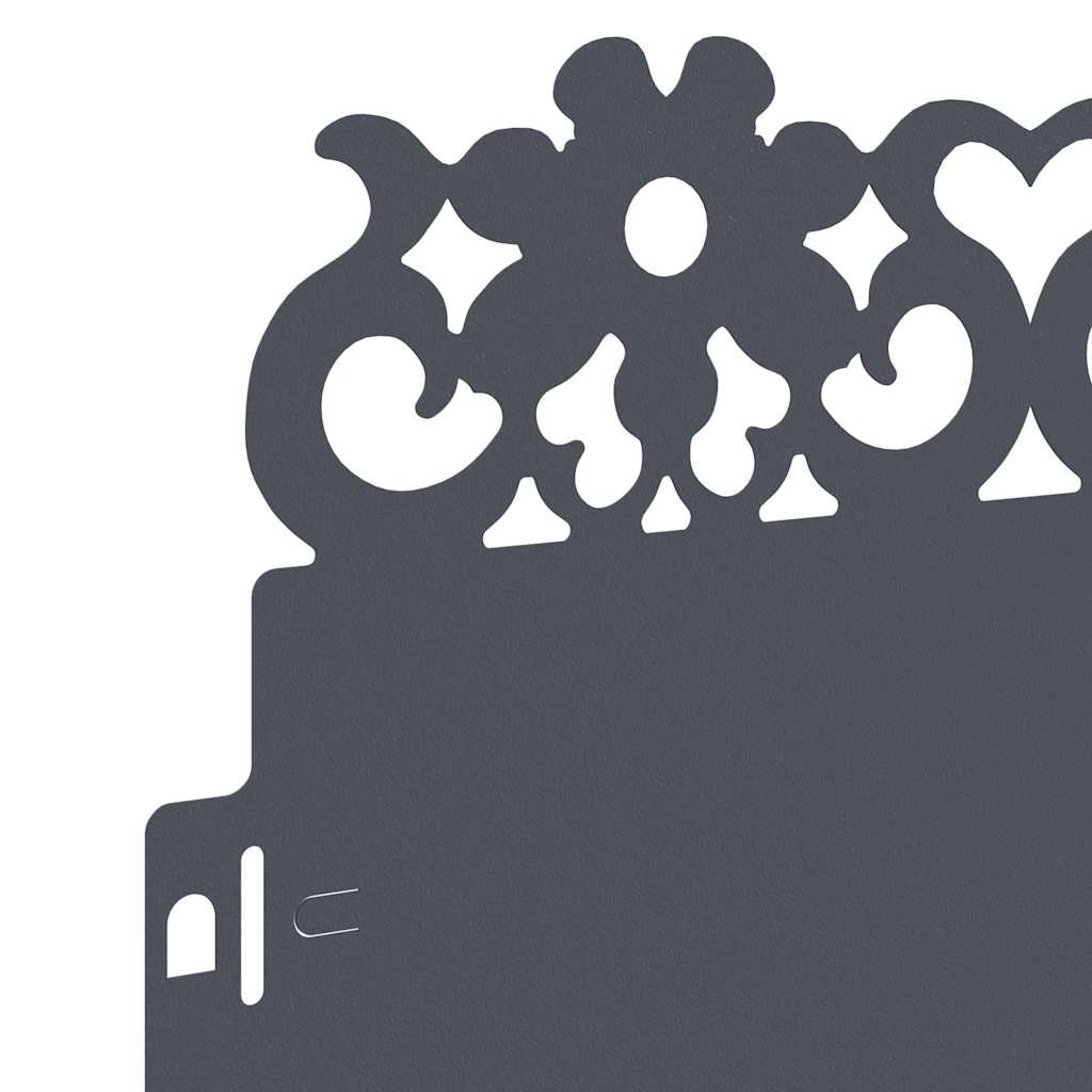 Bordure per prato 20 pcs Antracite 103 x 0,05 x 22 cm Acciaio