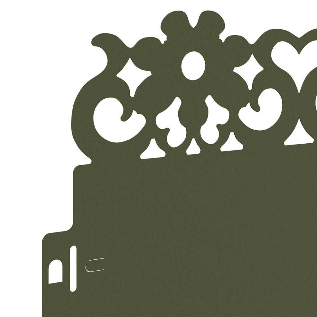 Bordure per prato 30 pcs Verde oliva 103 x 0,05 x 22 cm Acciaio