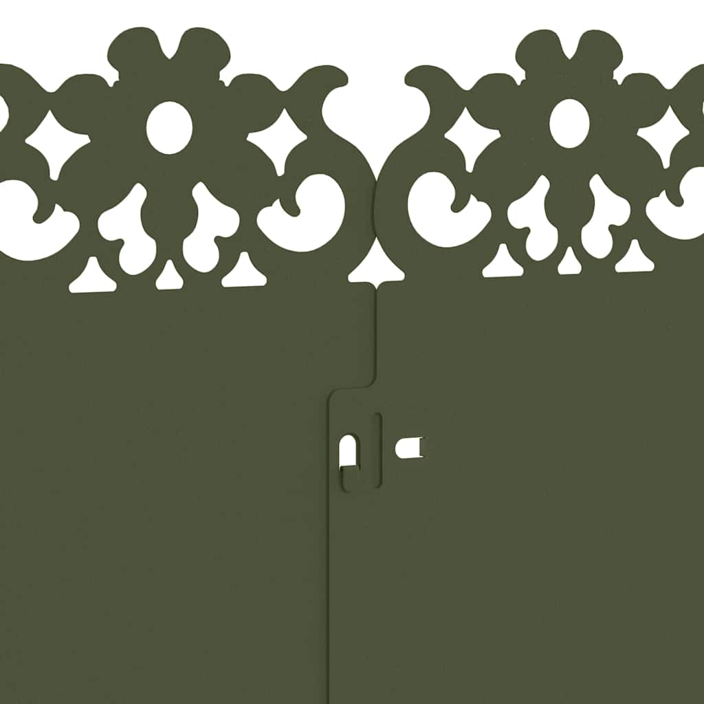 Bordure per prato 30 pcs Verde oliva 103 x 0,05 x 22 cm Acciaio