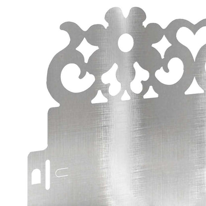 Bordure per prato 20 pcs Argento 103 x 0,05 x 22 cm