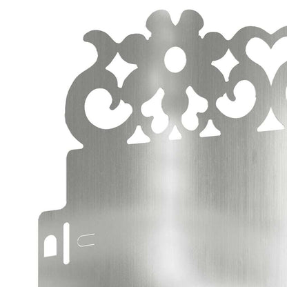 Bordure per prato 10 pcs Argento 103 x 0,05 x 22 cm