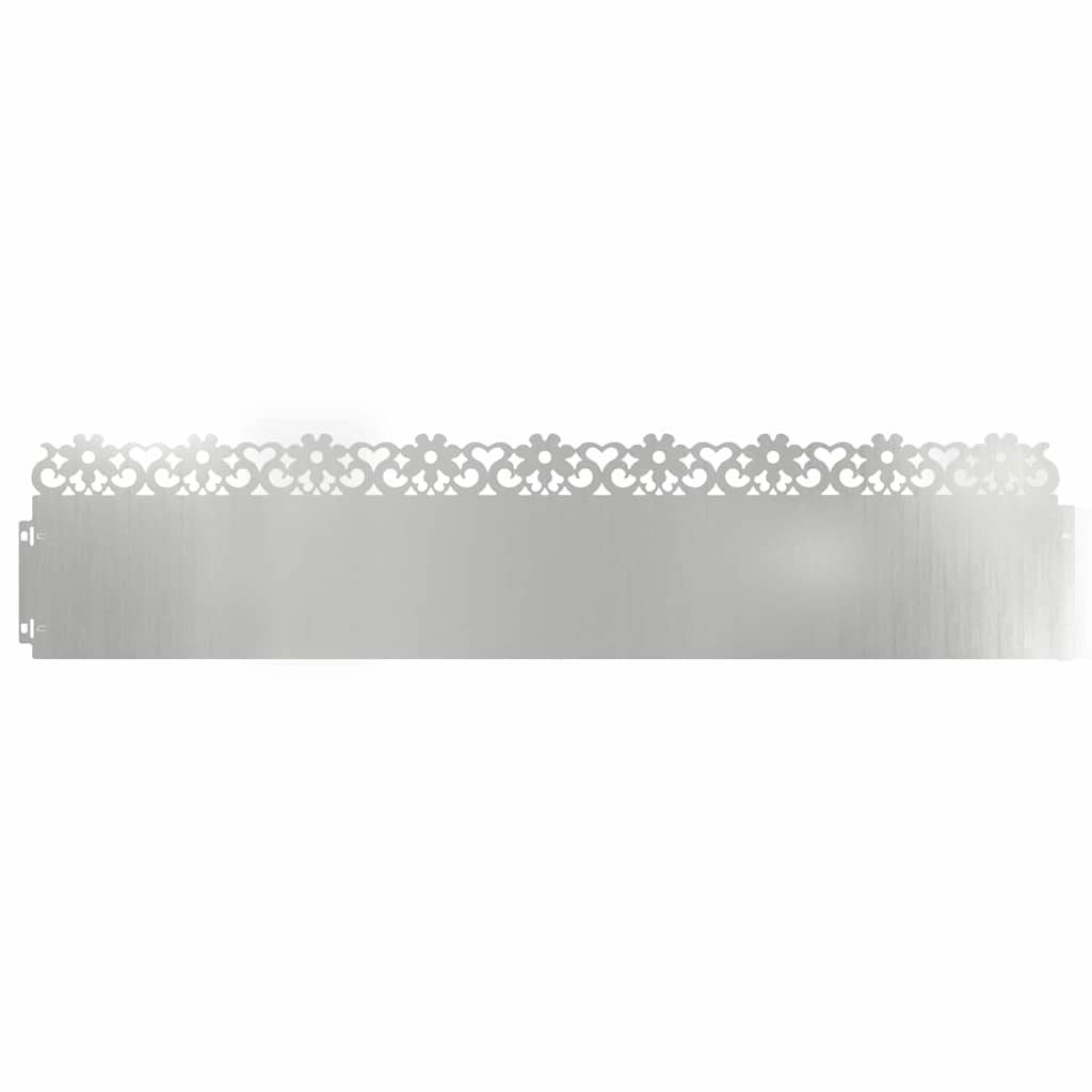 Bordure per prato 30 pcs Argento 103 x 0,05 x 22 cm