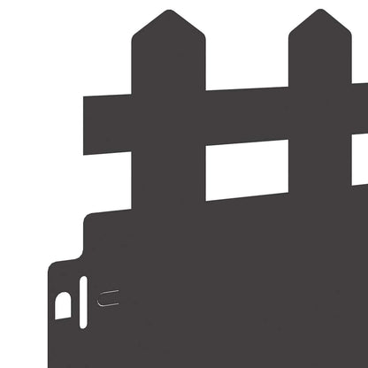 Bordure per prato 30 pcs Nero 103 x 0,05 x 22 cm Acciaio